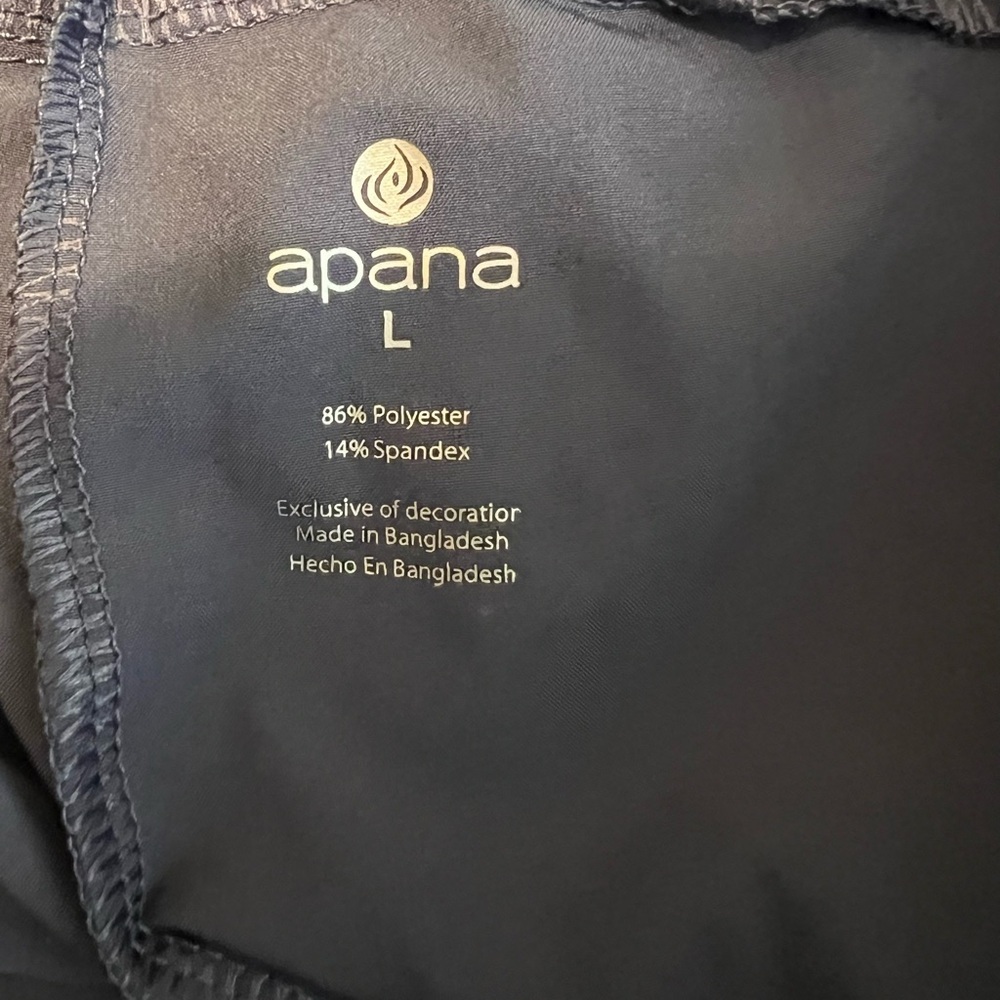 Apana Women’s Quick Dry Gray Lightweight Pants Size L Elastic Waist Drawstring - Picture 4 of 6